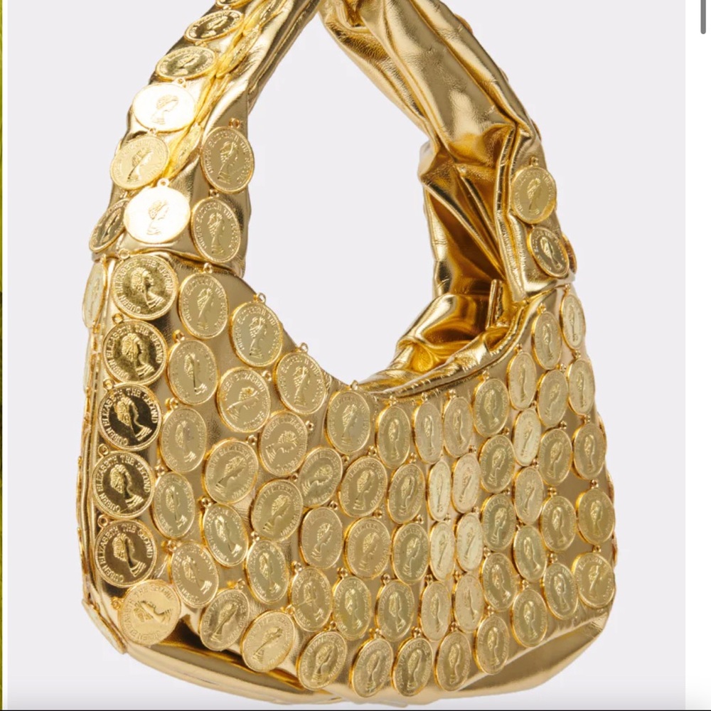 Shes Rich Akira Gold Coin Women's Hand Bag Purse Handbag Money